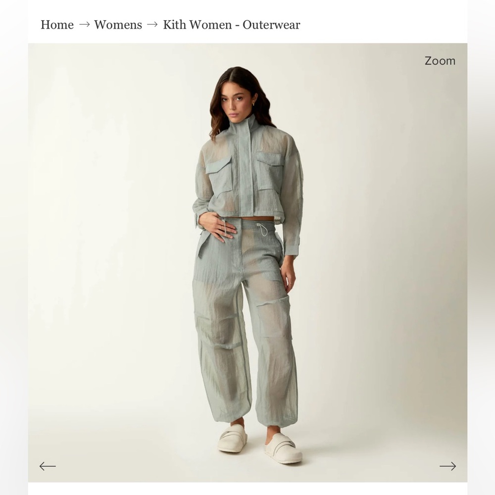 Brand new never worn Kith jumpsuit crop top and parachute pants